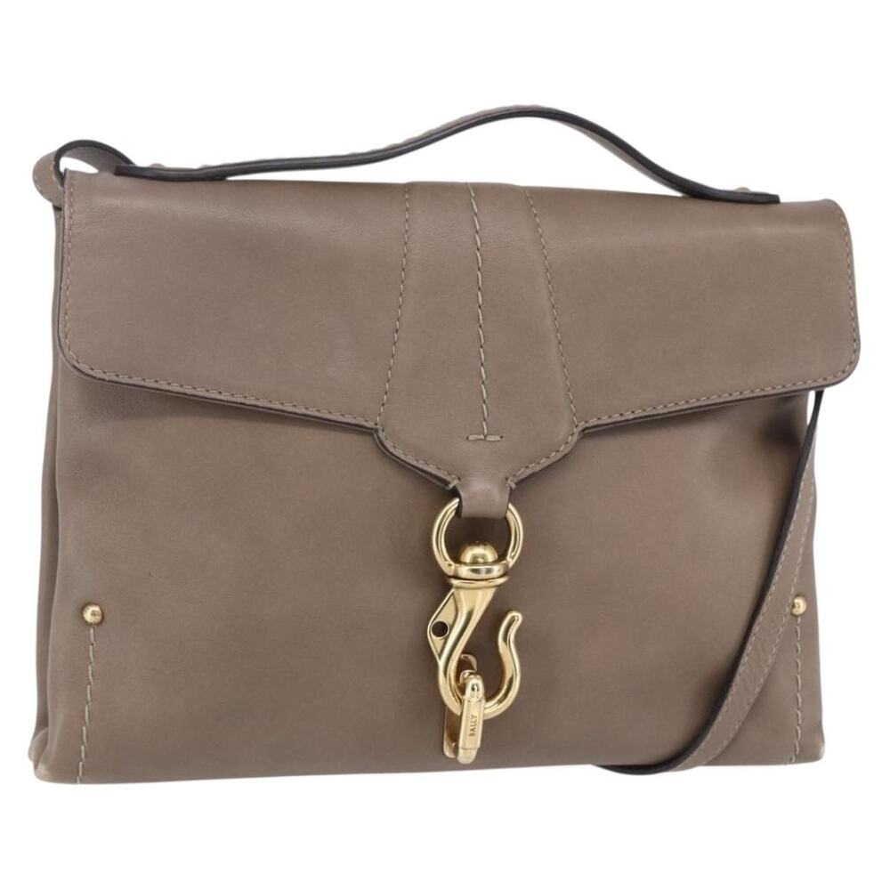 Bally Leather Shoulder Bag Beige